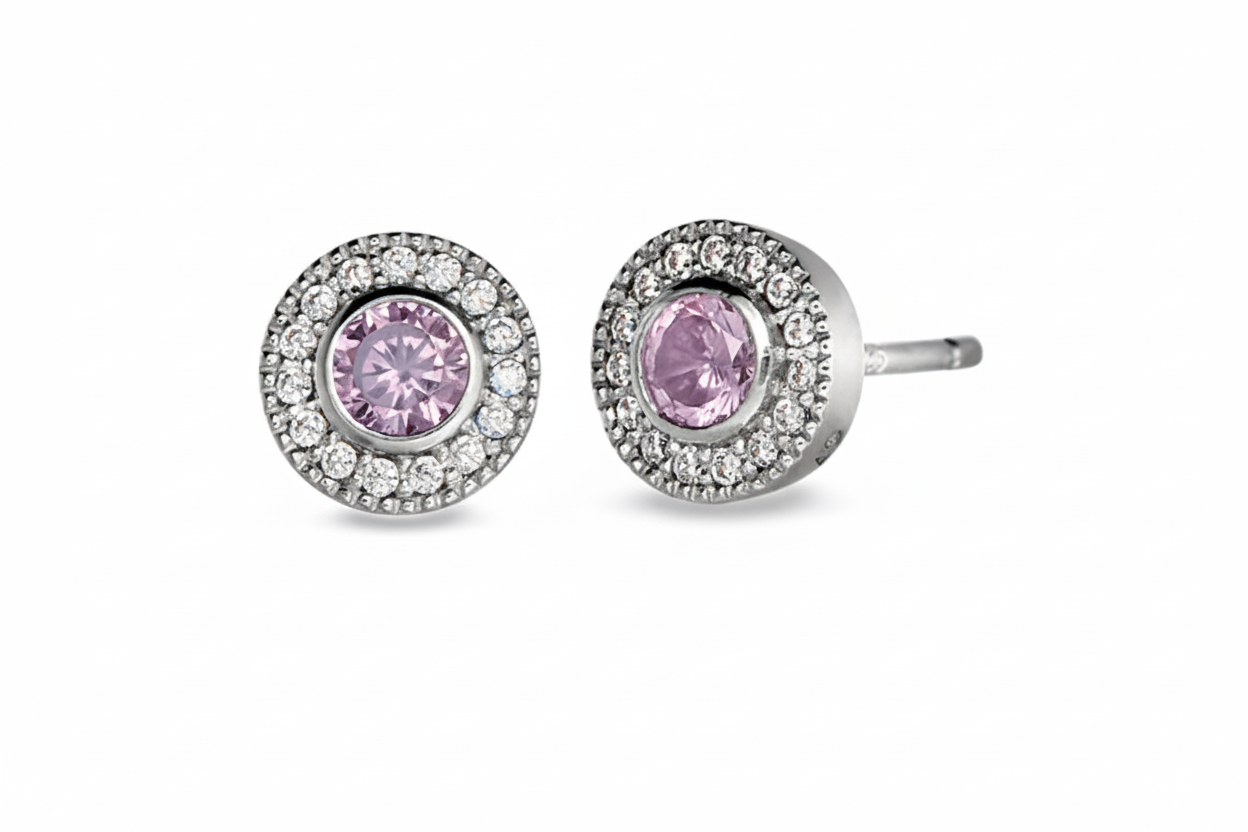 October Birthstone Stud Earrings