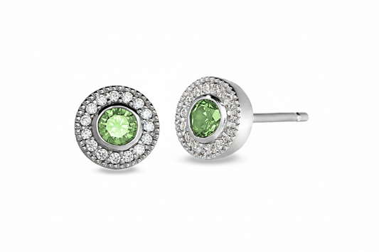 August Birthstone Stud Earrings