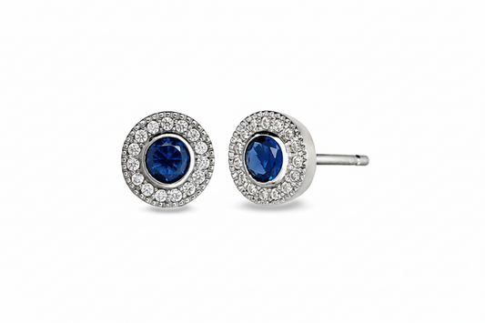 September Birthstone Stud Earrings