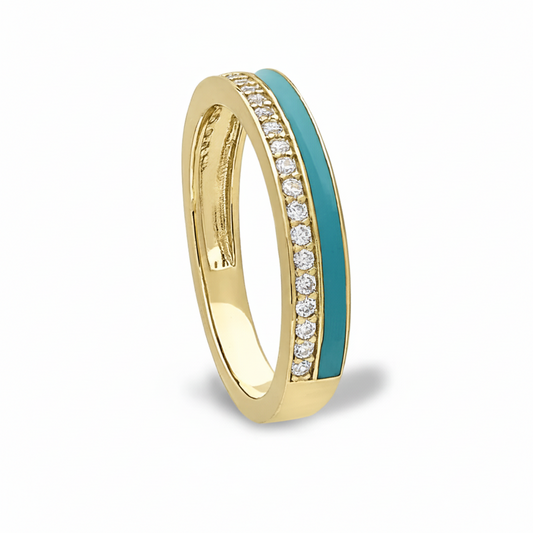 Turquoise Enamel Ring