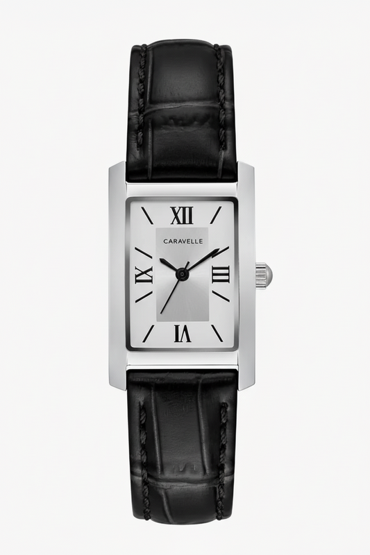 Roman Numeral Dress Watch – Black Leather Strap
