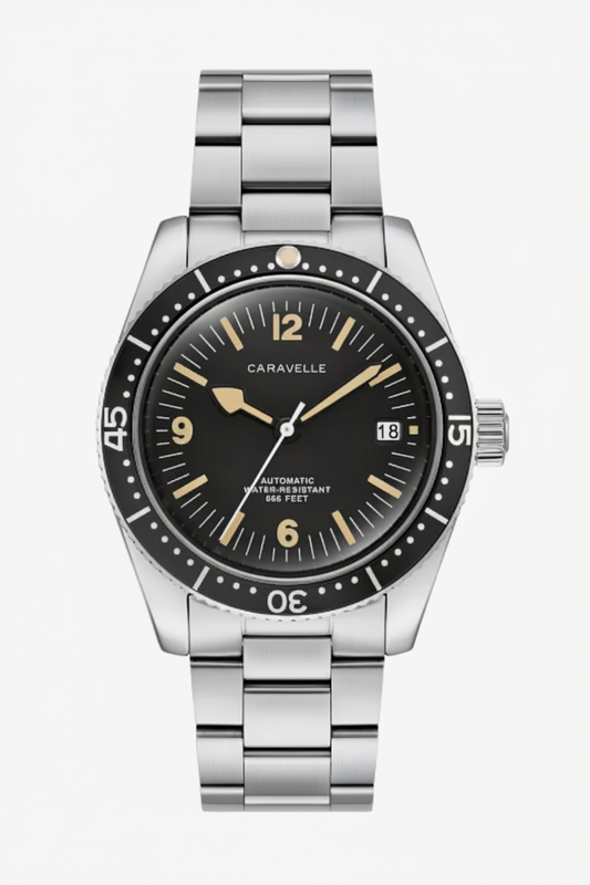 Sea Hunter Automatic Dive Watch – Black Dial, 200M Water Resistance