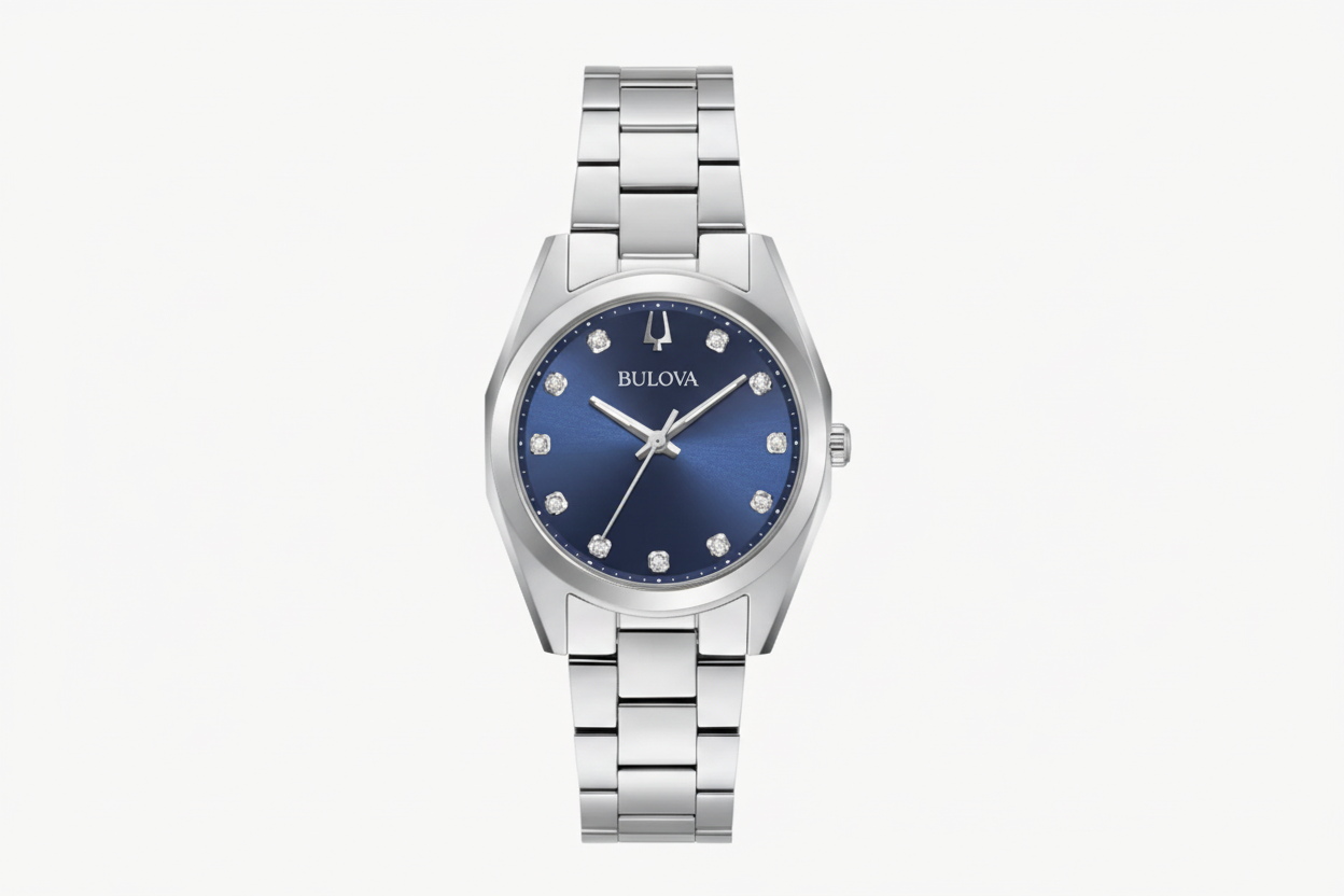 Surveyor Blue Dial Stainless Steel Ladies Watch