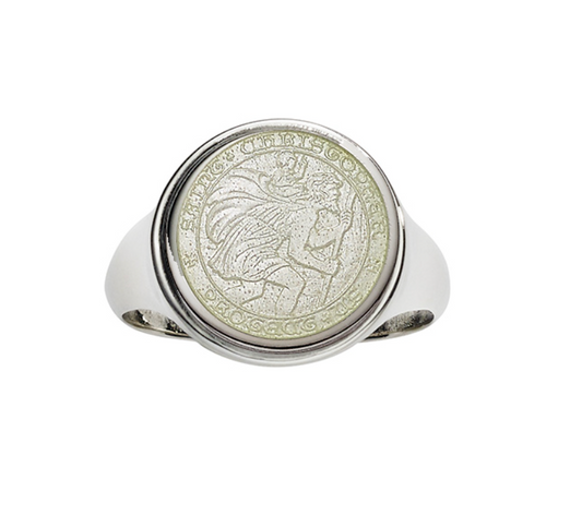 Enamel Medal Signet Ring