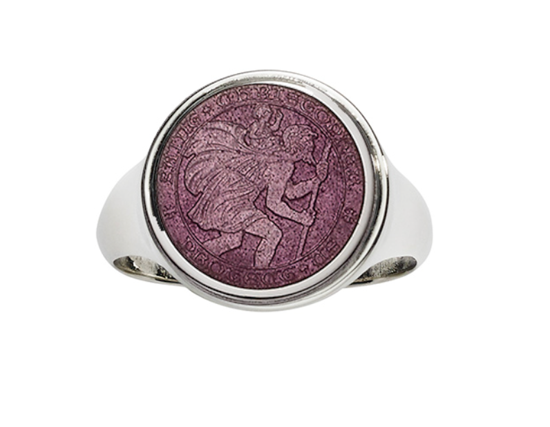 Enamel Medal Signet Ring