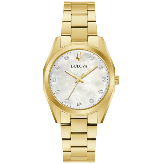 Bulova Ladies' Stainless Steel Surveyor Diamond Watch 97P172