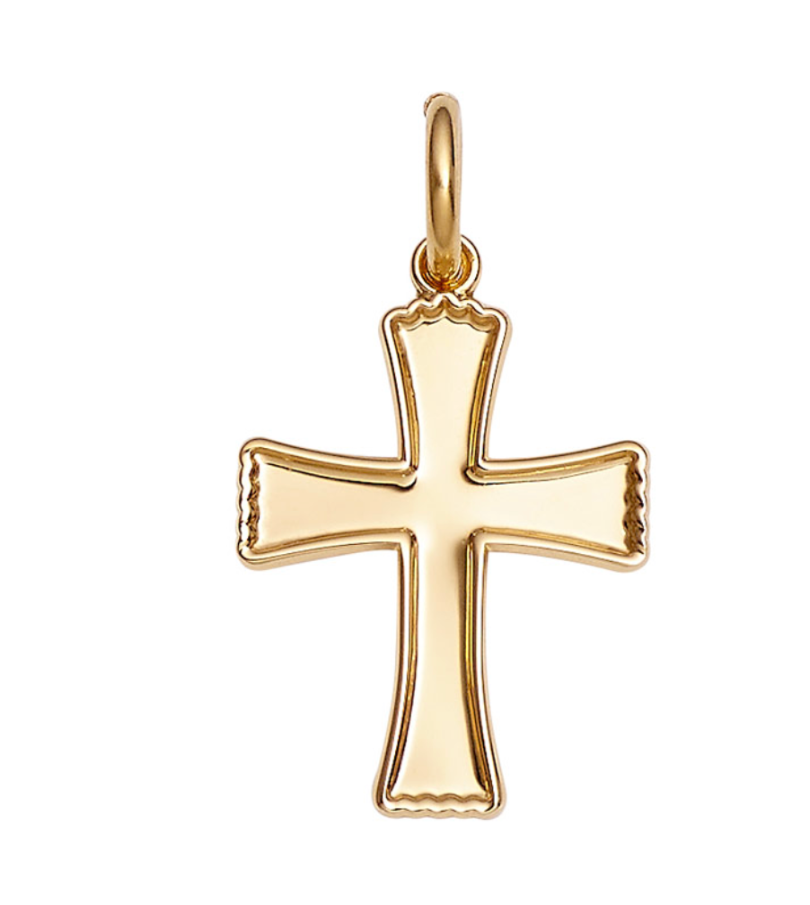 Scalloped Cross Charm