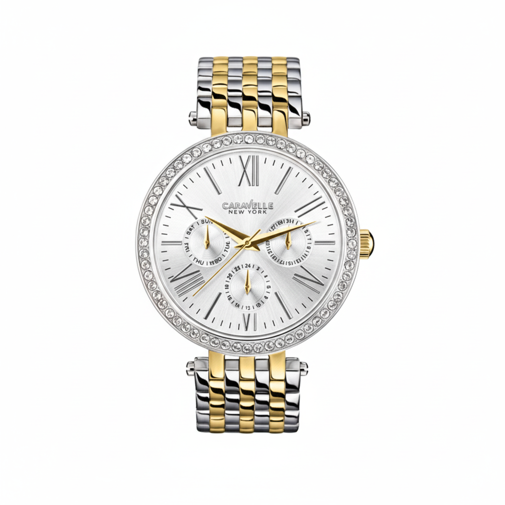 Caravelle New York Analog Champagne Dial Women's Watch