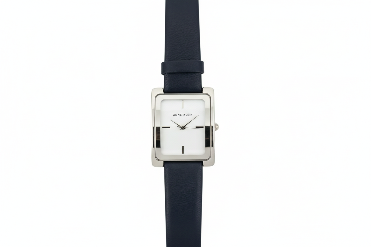 Women Brown Leather Strap Analog Dial Quartz Wristwatch