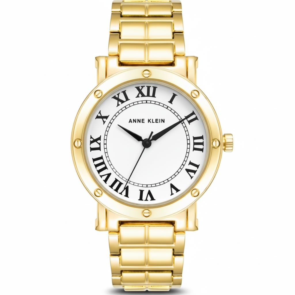 Anne Klein Women’s Gold-Tone Stainless Steel Quartz Bracelet Watch
