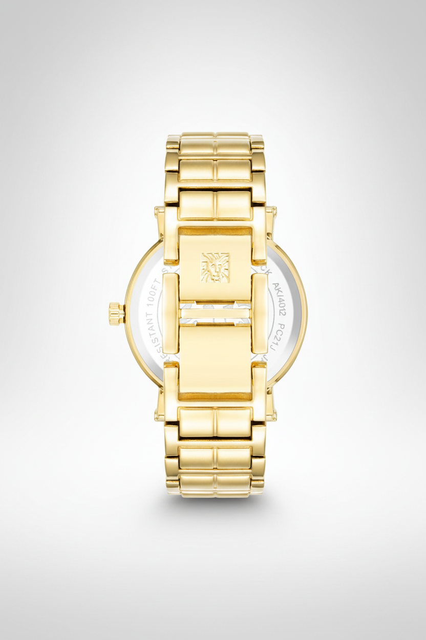 Anne Klein Women’s Gold-Tone Stainless Steel Quartz Bracelet Watch