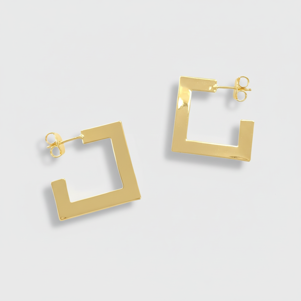 Gold Filled Square Hoops