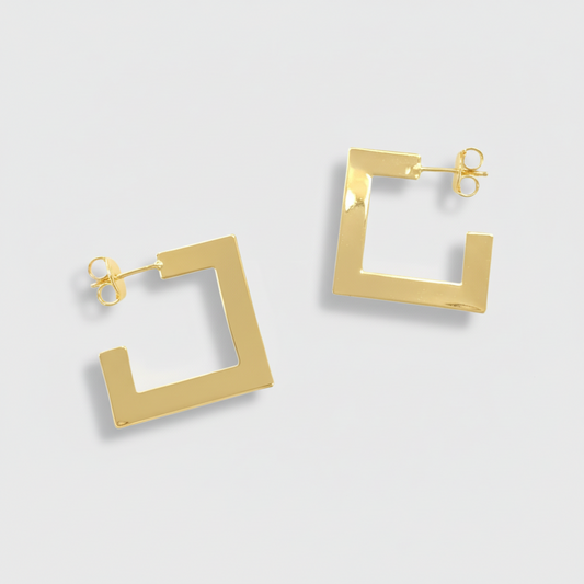 Gold Filled Square Hoops